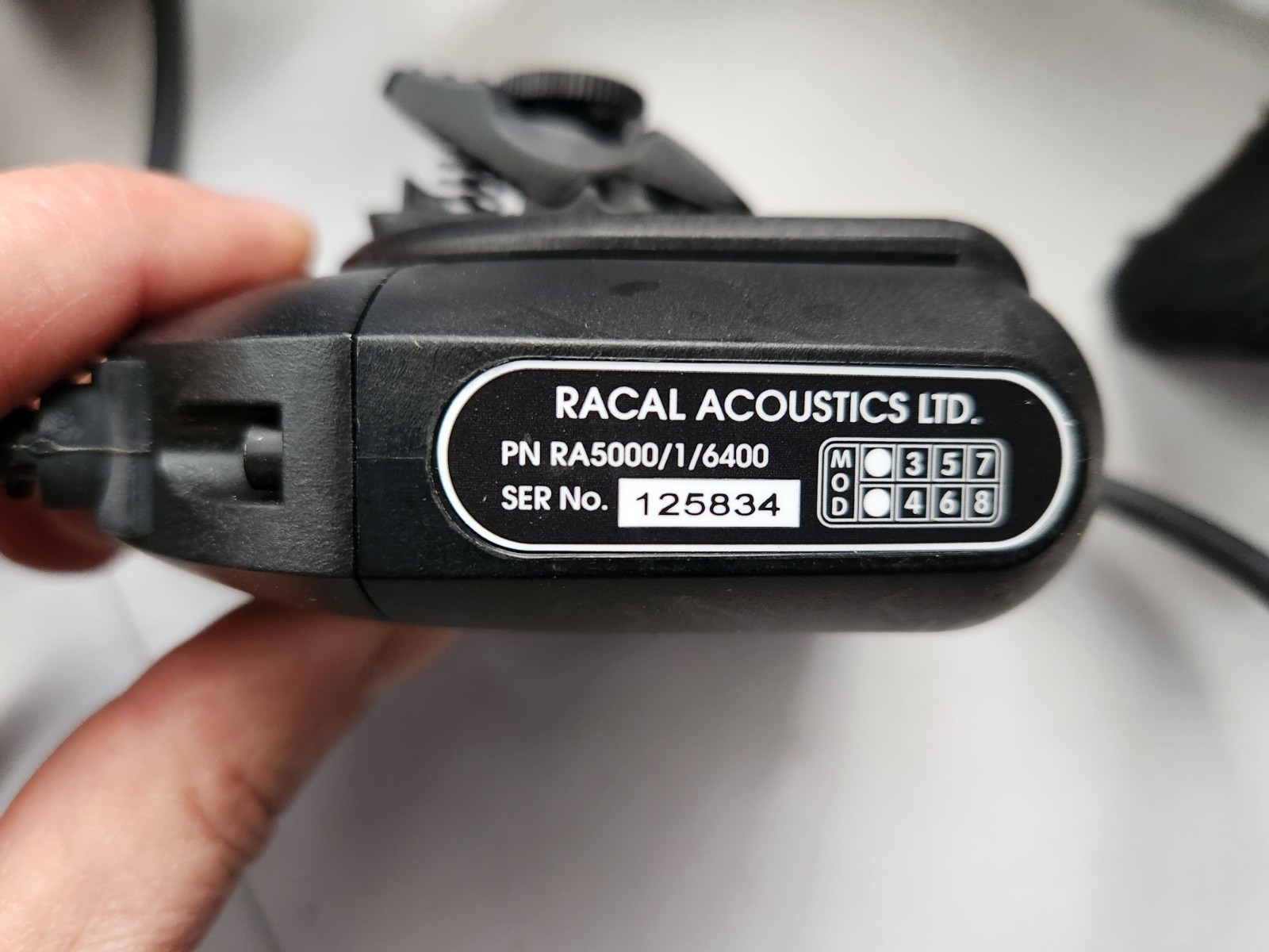 Racal Acoustics RA5000/1/6400 Headset VIC3/VRC HMMWV, New open box, TESTED
