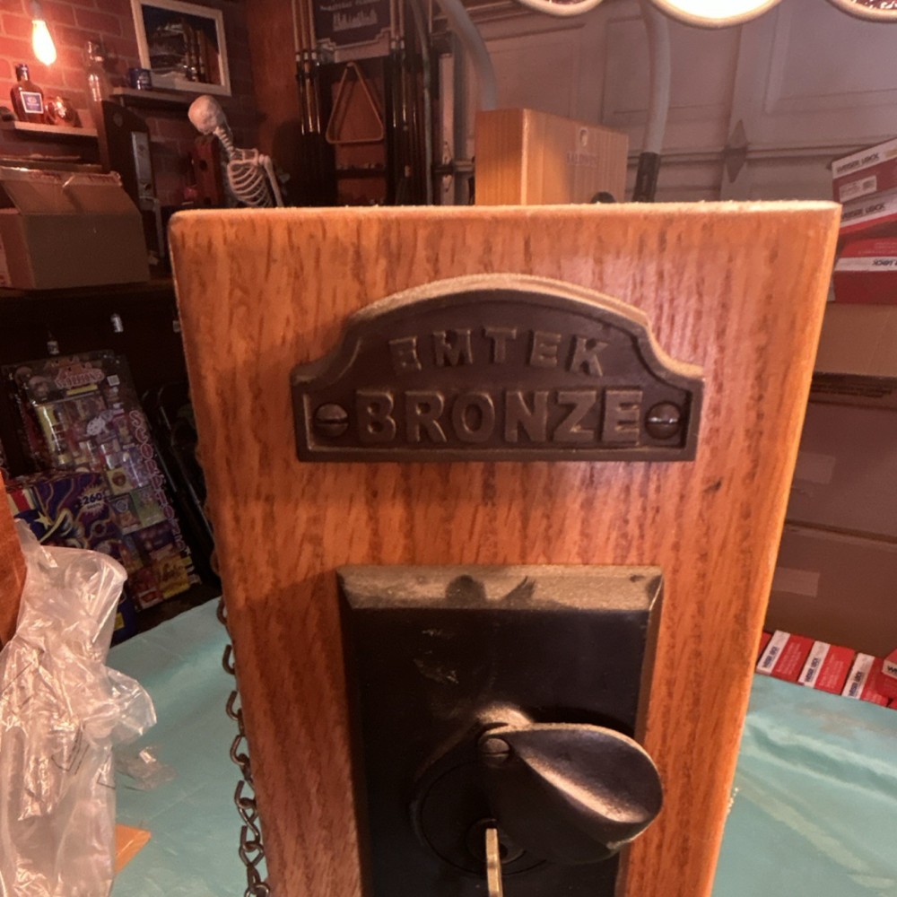 Emtek Entry Door Lock Set Bronze Finish Rectangle Shape Hardware