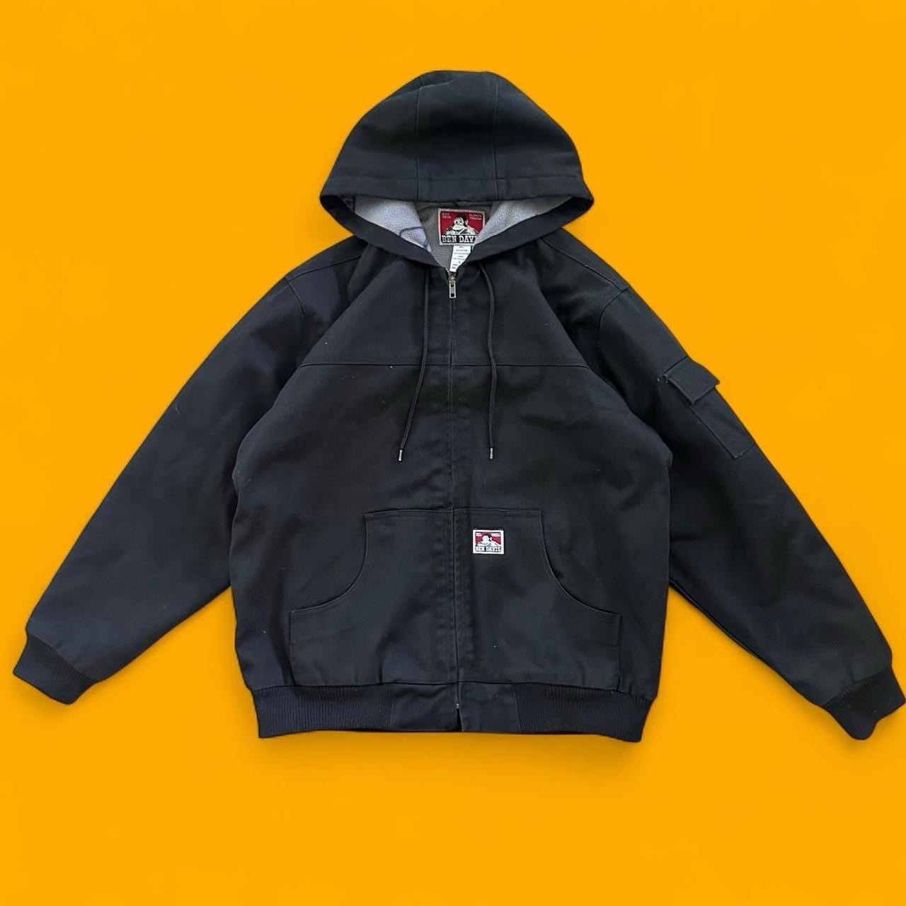 Ben Davis Black Hooded Work Jacket