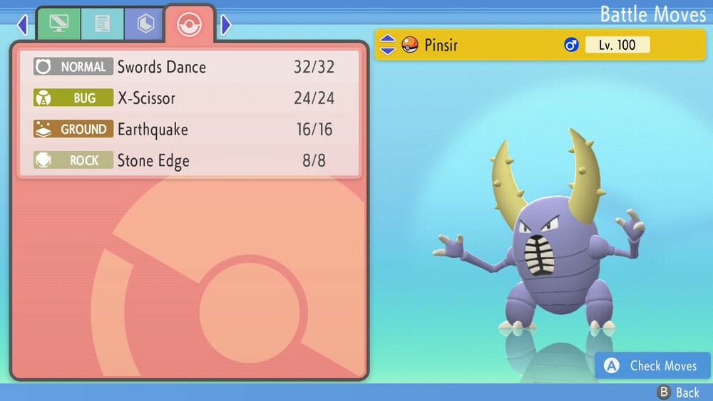 Shiny Pinsir 6IVs Pokemon BDSP