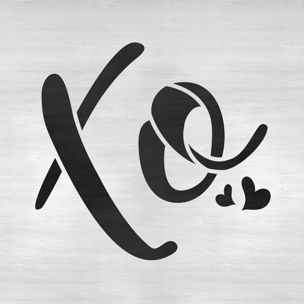 Xo Valentines Stencil - Durable & Reusable Mylar Stencils