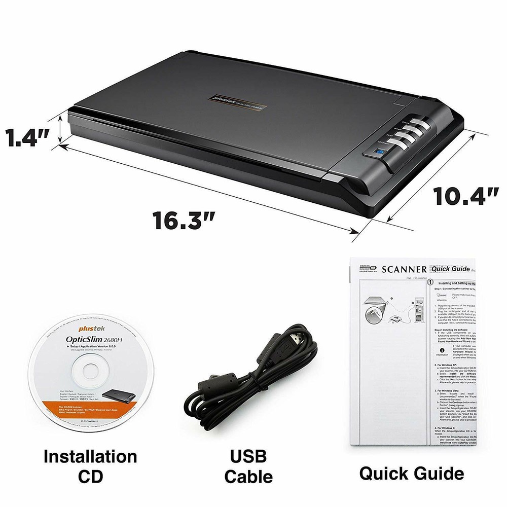 Plustek OpticSilm 2700 - High Speed Flatbed Scanner, 3sec Fast scan Speeds.