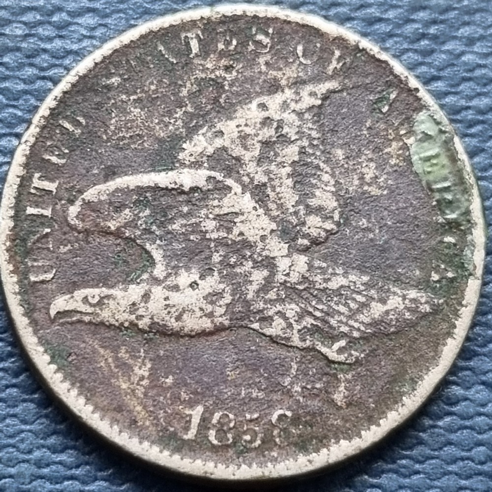 1858 Flying Eagle Cent 1c Better Grade Details #97061