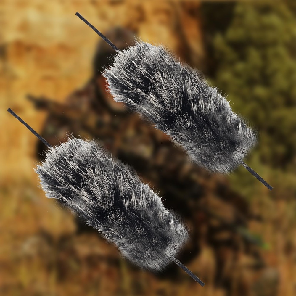 Archery Bow String Silencers - 2 Pair Rabbit Fur String Dampener & String Sep...