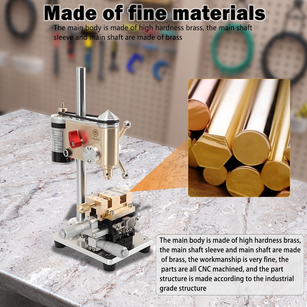Watchmaker Precision Bench Drill Crown Punch Multifunctional Drilling Machine