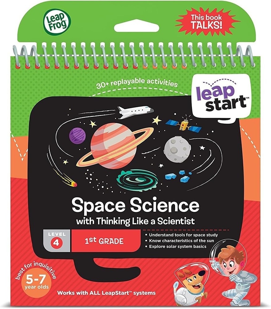 LeapFrog LeapStart Space Science Activity Book Level 4, 1st Grade Ages 5-7