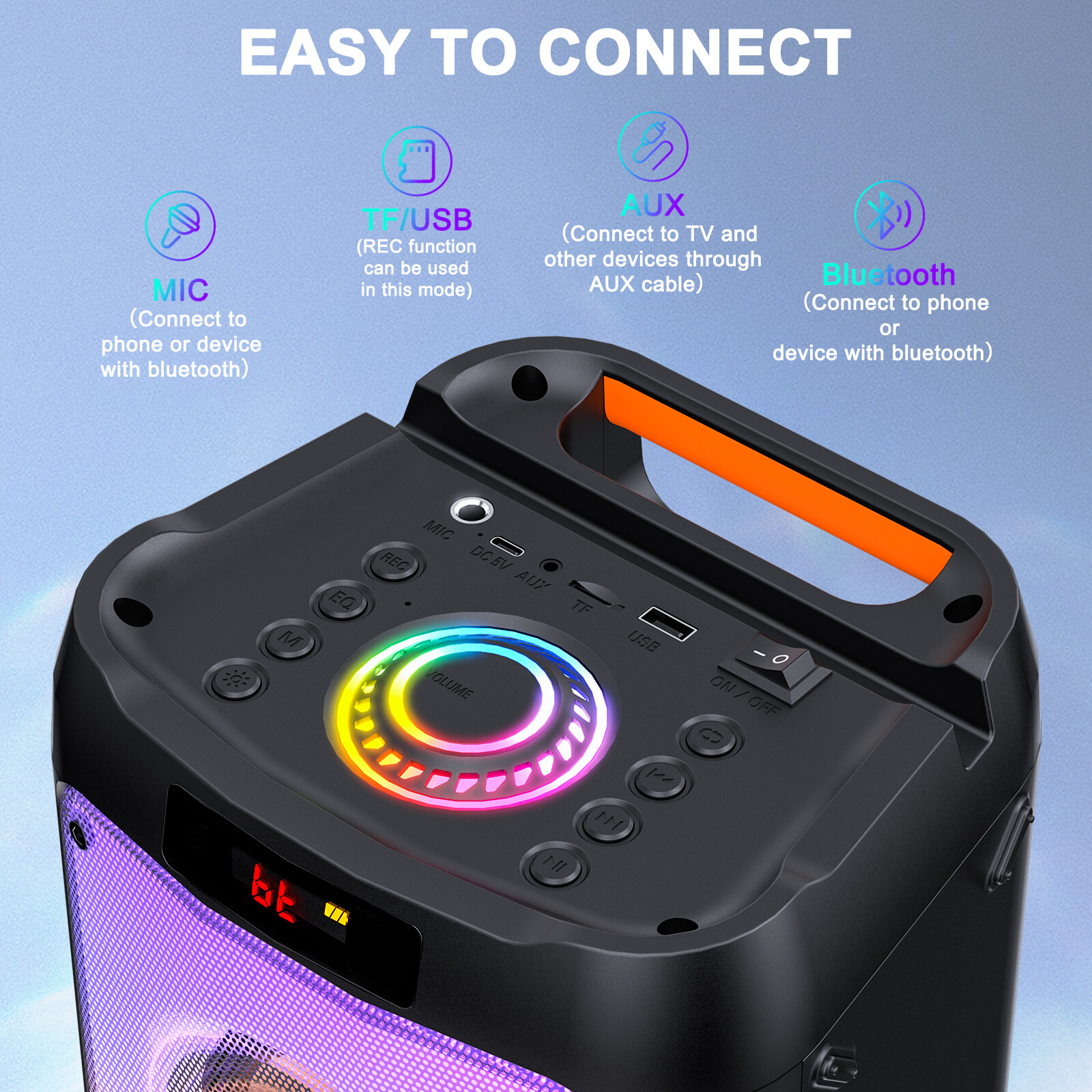 JYX Party Karaoke Machine,Powerful Bluetooth Speaker,For Wedding/Party/Birthday