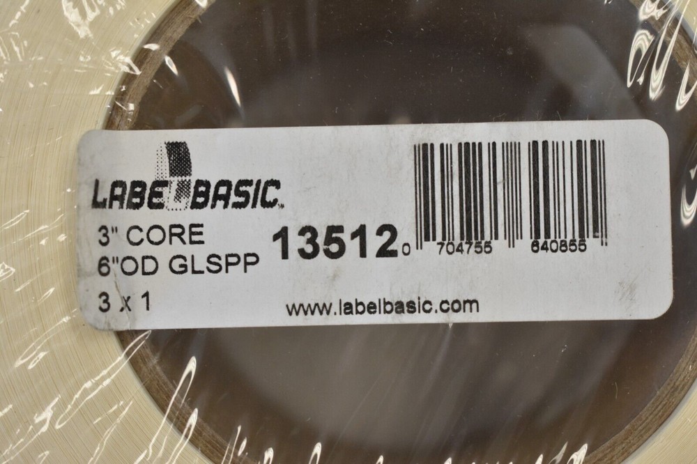 Label Basic Labels 3" x 1" Glossy 3" Core 2300 Labels For Epson TMC7500 Printer