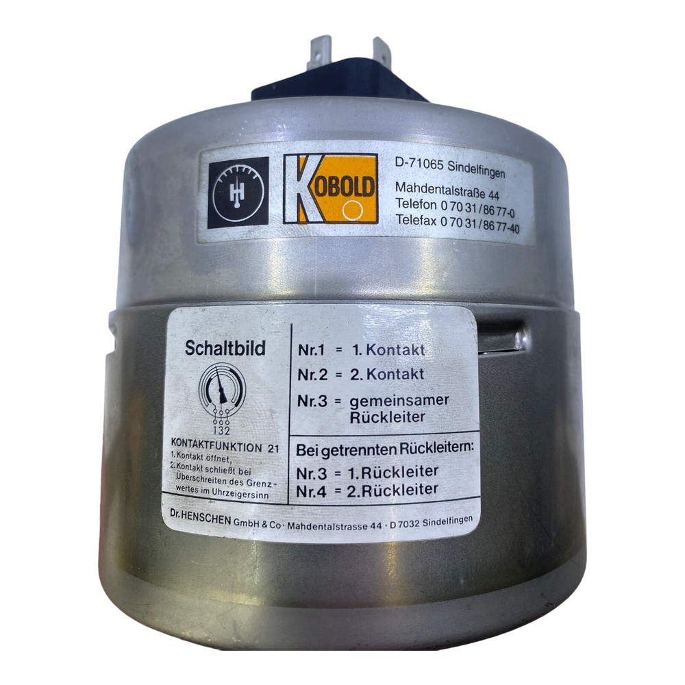 Kobold Manometer with Contact Function 30W 50VA 380V 0-40 Bar
