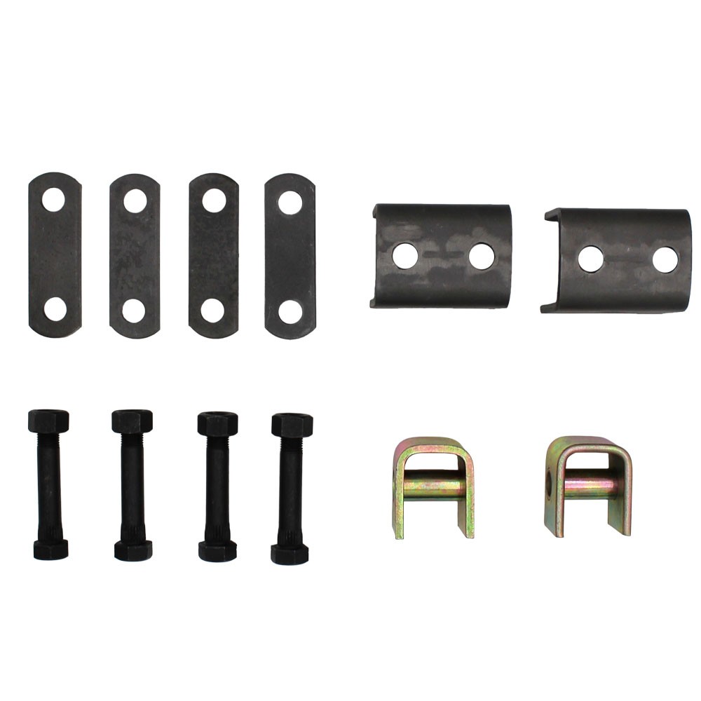 Weld On Utility Trailer Double-Eye Leaf Spring Hanger Kit - Single Axle