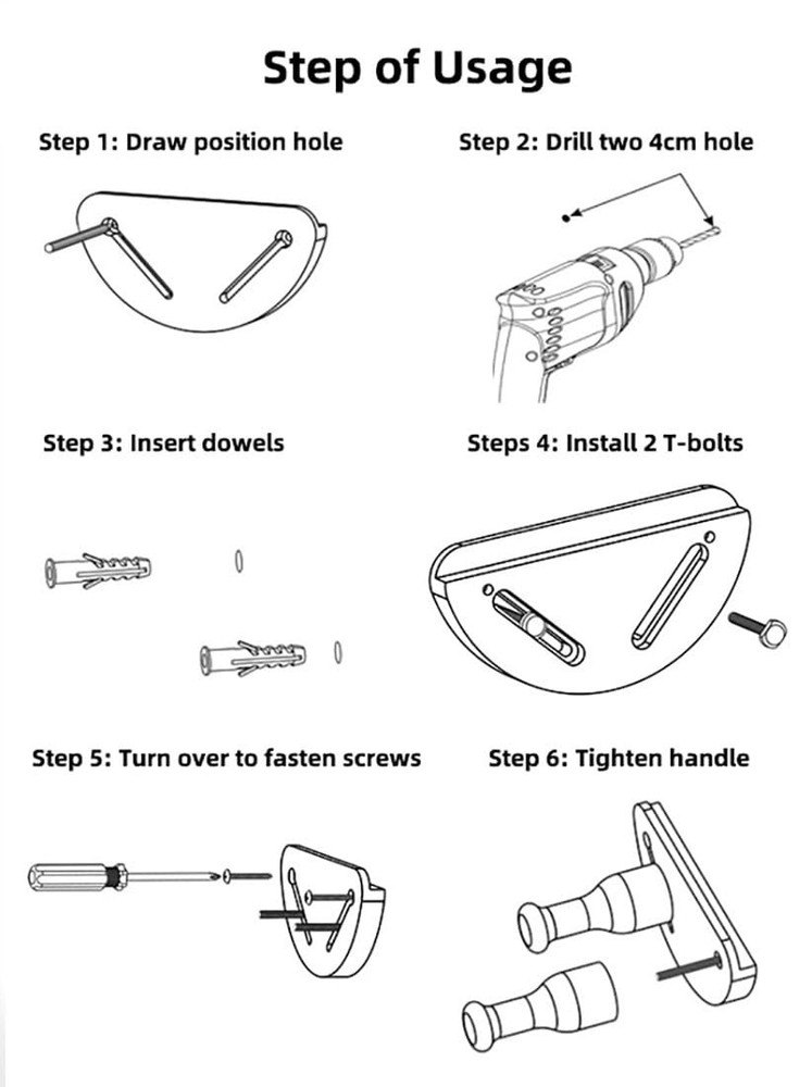 Guitar Hanger, Solid Wood Wall Mount Guitar Holder Adjustable Width Wall Hang...
