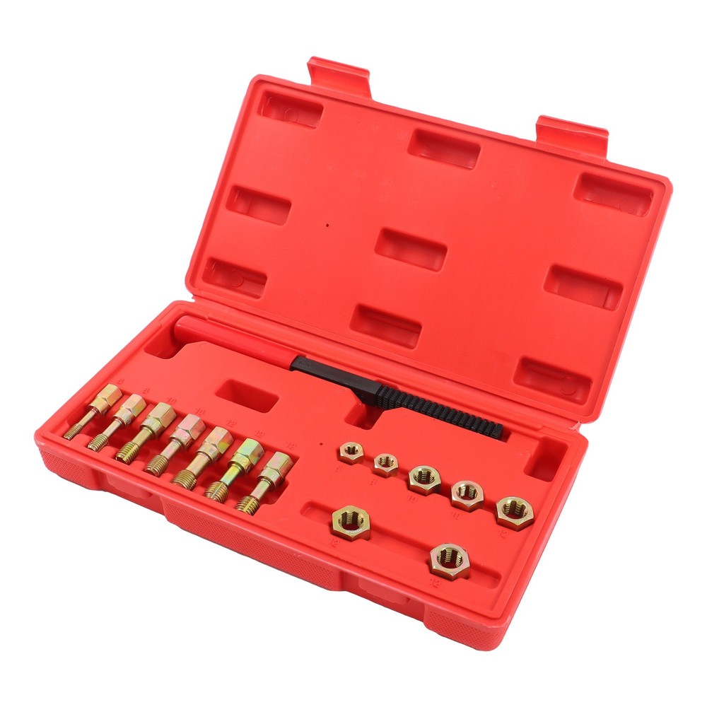 Labwork15pcs Metric Thread Chaser Set M6-M12 Thread Restorer Set