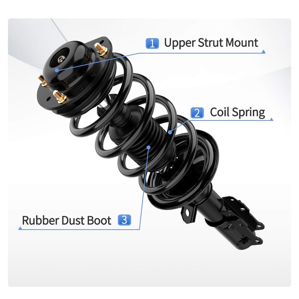 YITAMOTOR Front Complete Struts Rear Shocks Suspension Compatible with 2005-2...