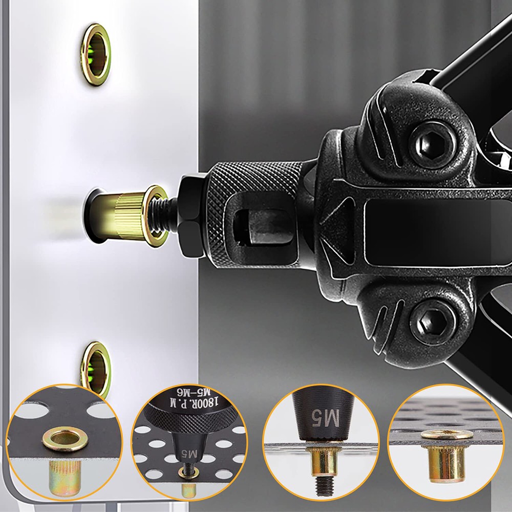 1200Pc Rivet Nut M3-M12 Stainless Steel Rivnut Insert Nutsert Threaded Flat Head