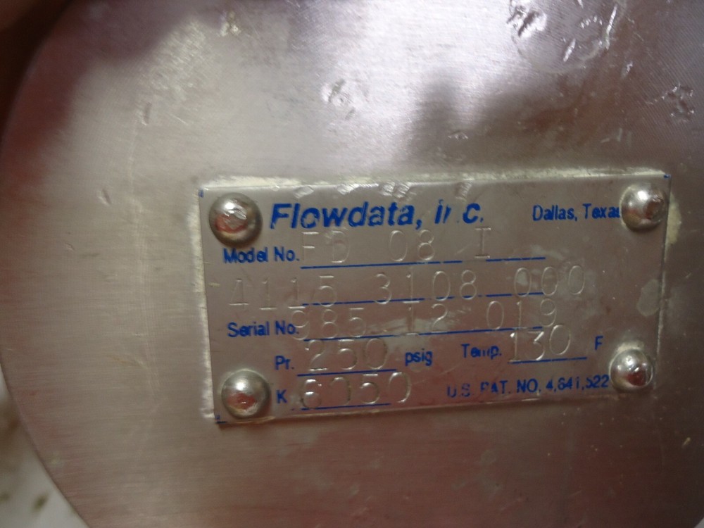 FLOWDATA INC FD 08 I 4115 3108 000 METER, PR 250PSIG TEMP 130F W/ EFFECT SENSOR