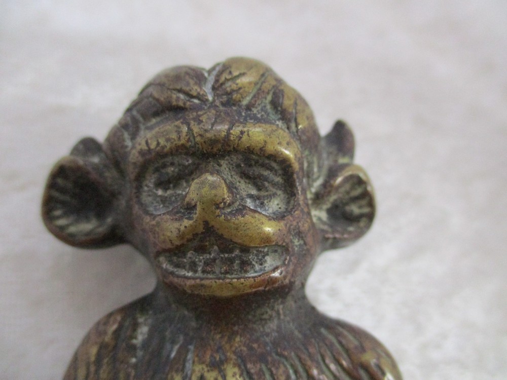 Antique Complete Bronze Lincoln Imp/Devil Door Knocker