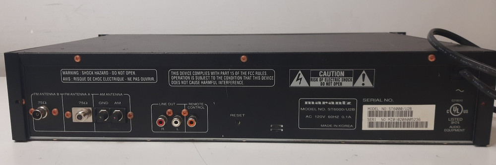 Powertested Marantz ST6000 Tuner NO REMOTE/ANTENNAE