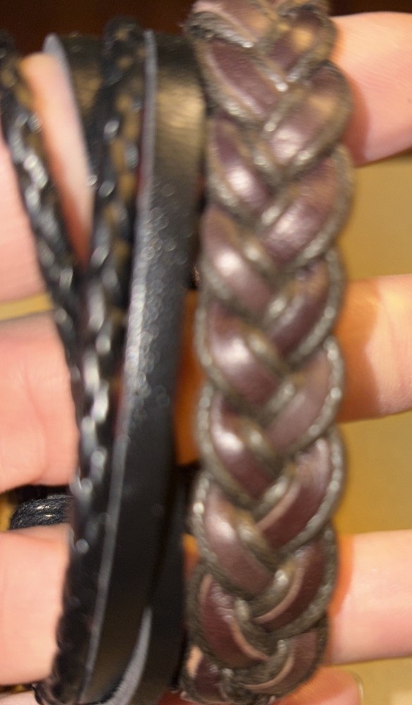 17 Leather /vegan Leather Pull Close Braclets Variety Pack