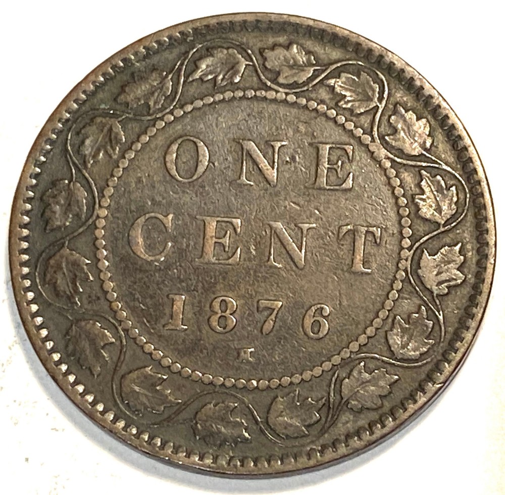 1876 H Canada Large Cent Higher Grade #4