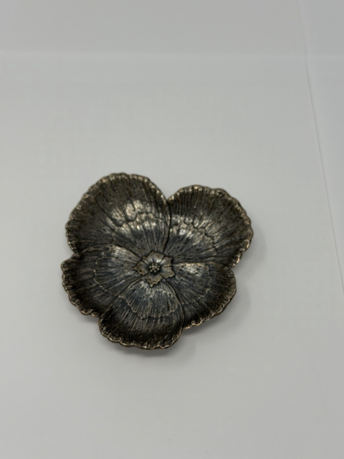 Gianmaria Buccellati Italy Sterling Silver Leaf Flower Form Dish !!!