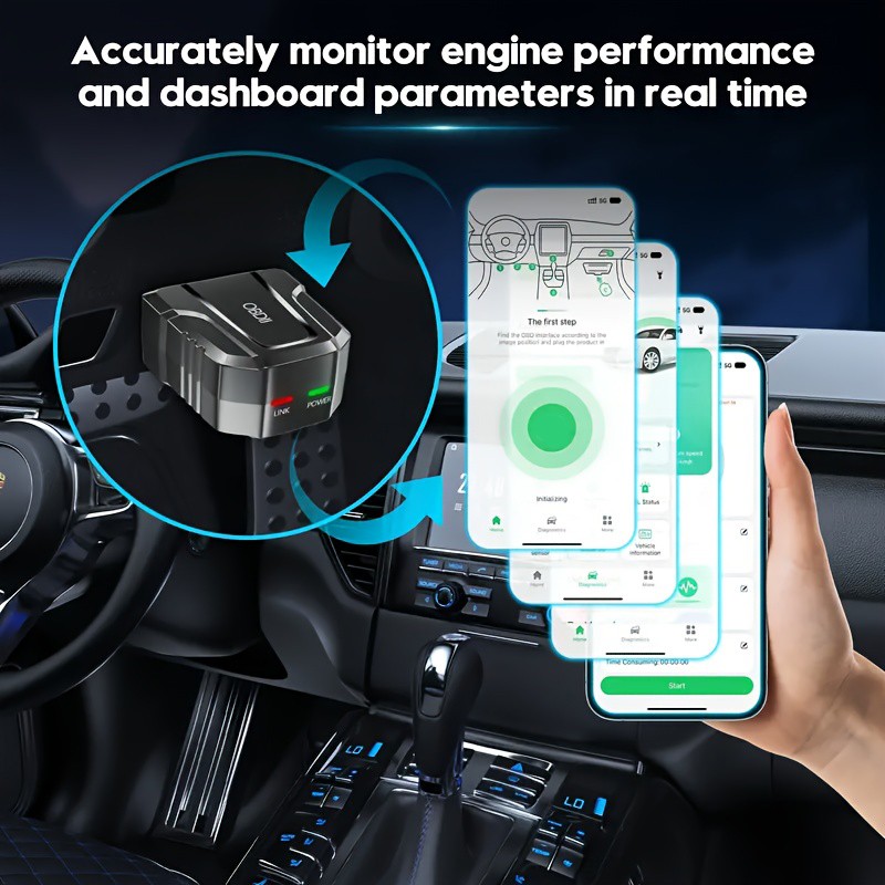 Cordless OBD2 Scanner Car Code Reader 5.4 Bluetooth Auto Diagnostic Scan Tool US