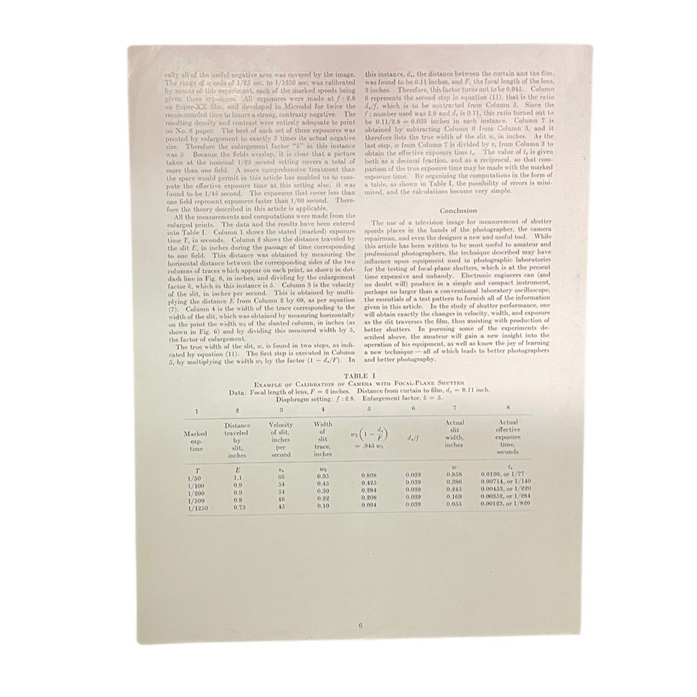 Testing Shutters by Television Printed Article Shure Brothers by Benjamin Bauer