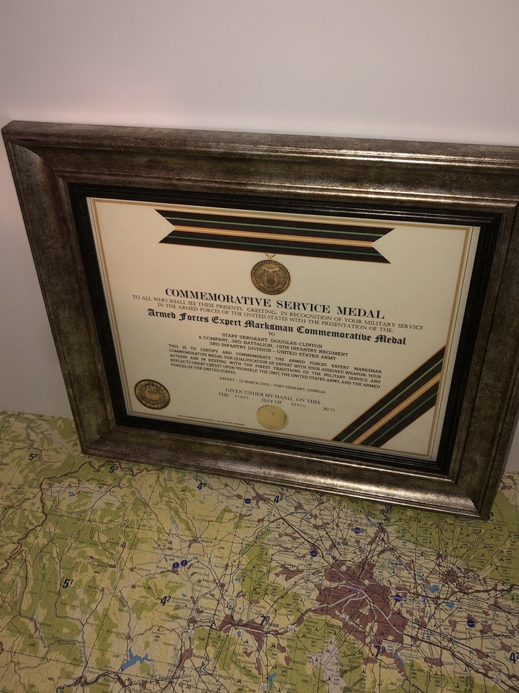 ARMED FORCES EXPERT MARKSMAN COMMEMORATIVE MEDAL CERTIFICATE ~ Type 1