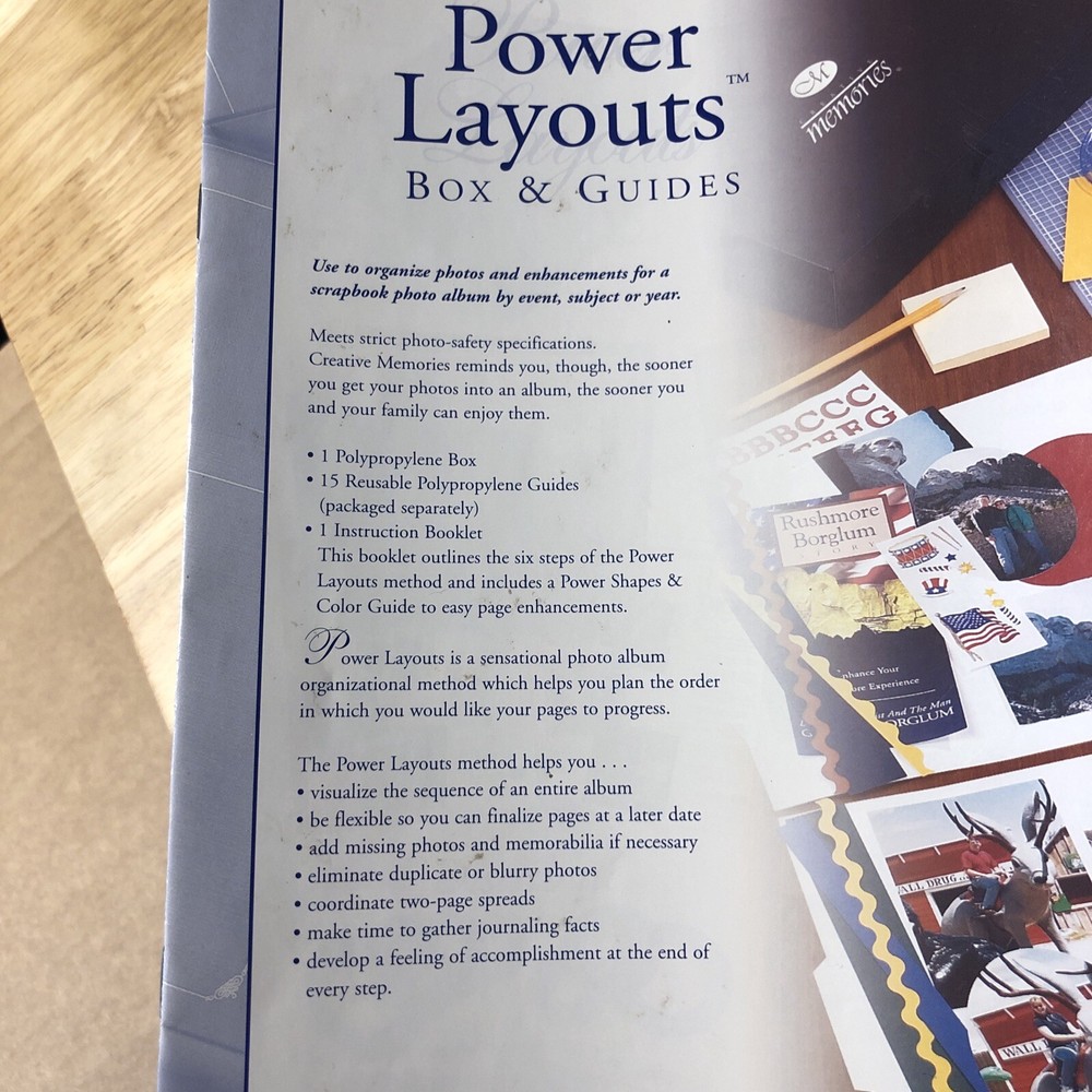 Creative Memories Power Layout Guides and Black Box