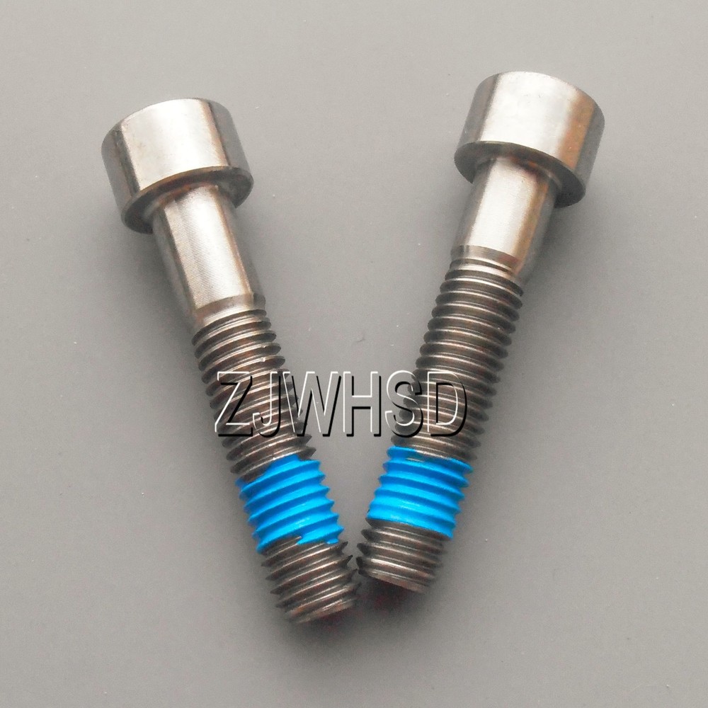 2pcs M8 x 40 Ti Titanium Screw Bolt Allen hex Socket Cap head with ThreadLocker