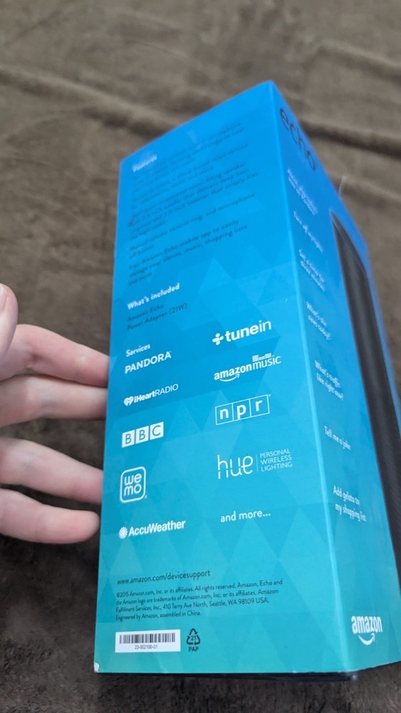 Brand New Sealed Box Amazon Echo 1st First Generation Smart Assistant - Black