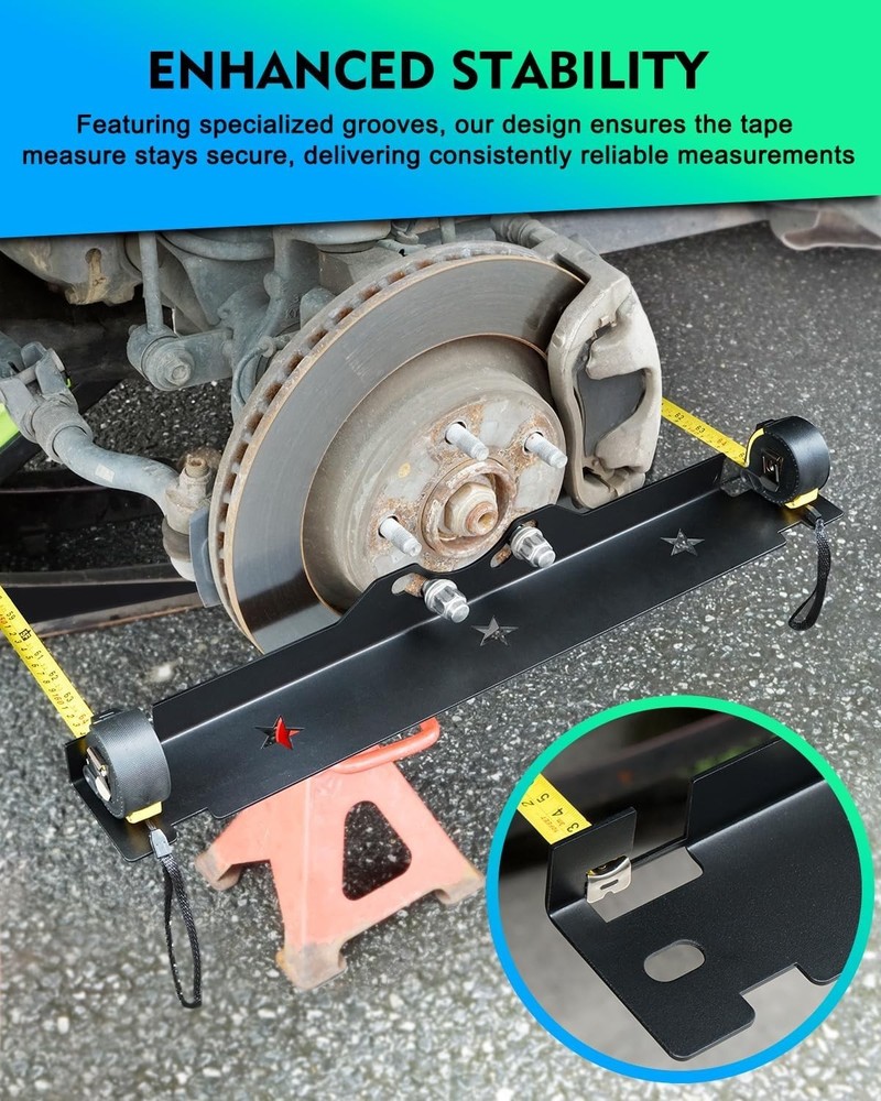 Steel Wheel Alignment Tool - Precise Toe Alignment with Hanging Holes
