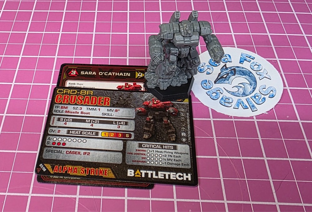 BattleTech Jumping Crusader  Mech -- Kell Hounds Striker Lance + Cards