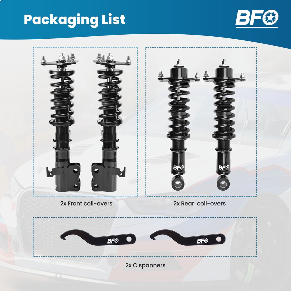 BFO Coilover Lowering Kit For Toyota Corolla 03-08 / Matrix 03-08 E120 E130