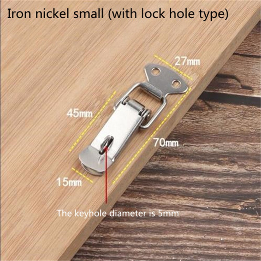 4pcs Latch Catch Stainless Steel Cabinet Boxes Handle Toggle Lock Clamp Hasp