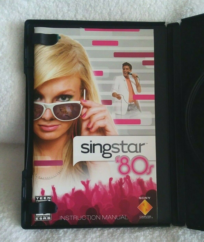 Play Station 2 Singstar '80s Game Replacement Case 2007 Case Only