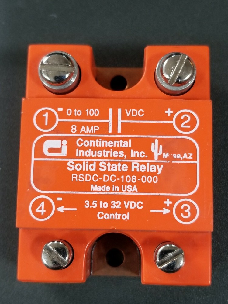 Continental Industries RSDC-DC-108-000 3.5-32V 0-100V 8A Solid State Relay