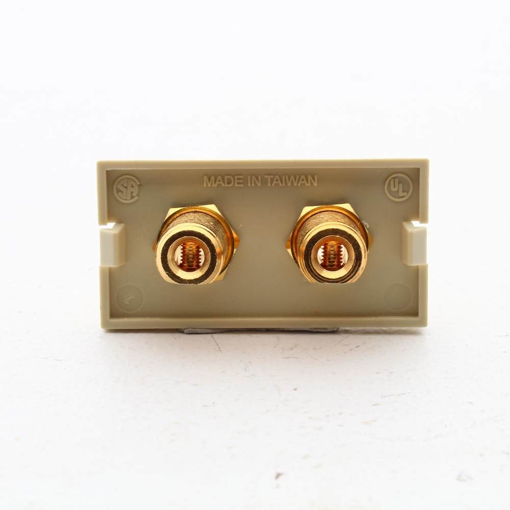 Hubbell "Electric Ivory" Speaker Binding Post Pair iStation Module 1-Unit MSP1EI