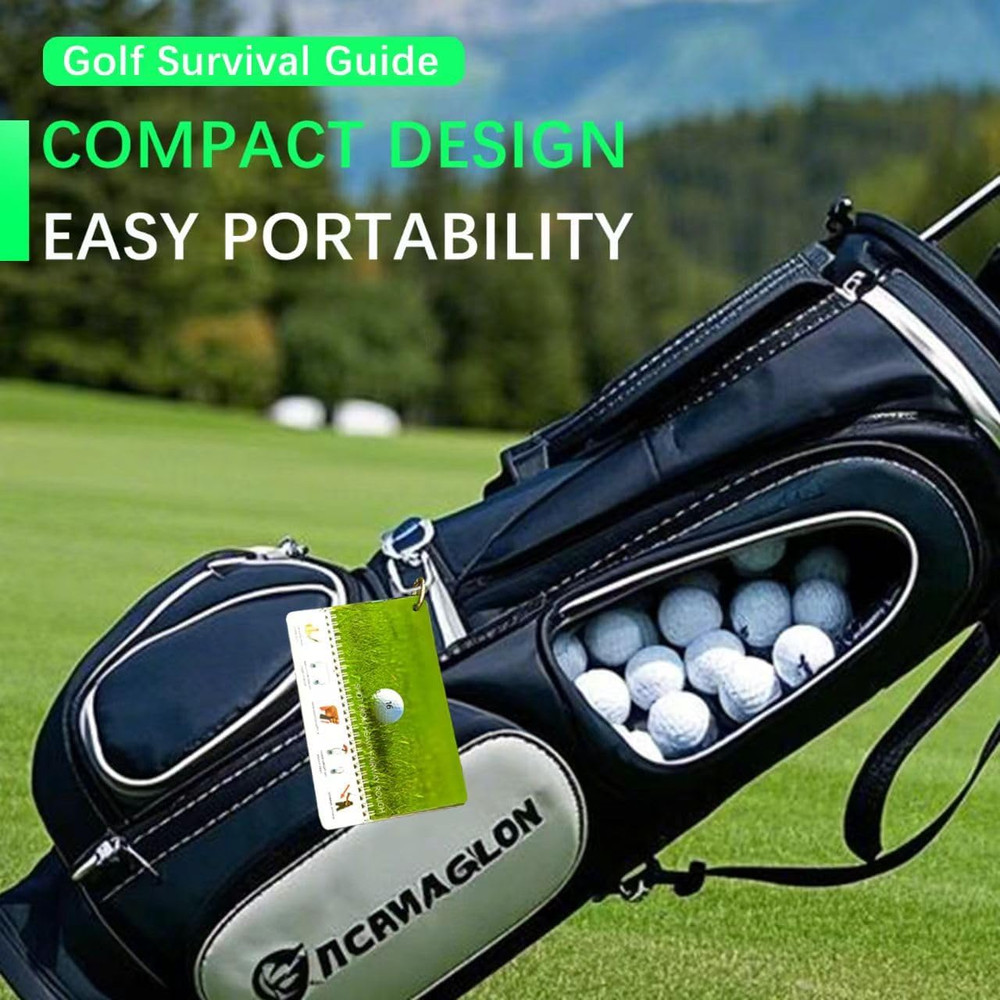 Golf Reference Cards | Pocket Survival Guide and Golf Instruction Booklet | Comp