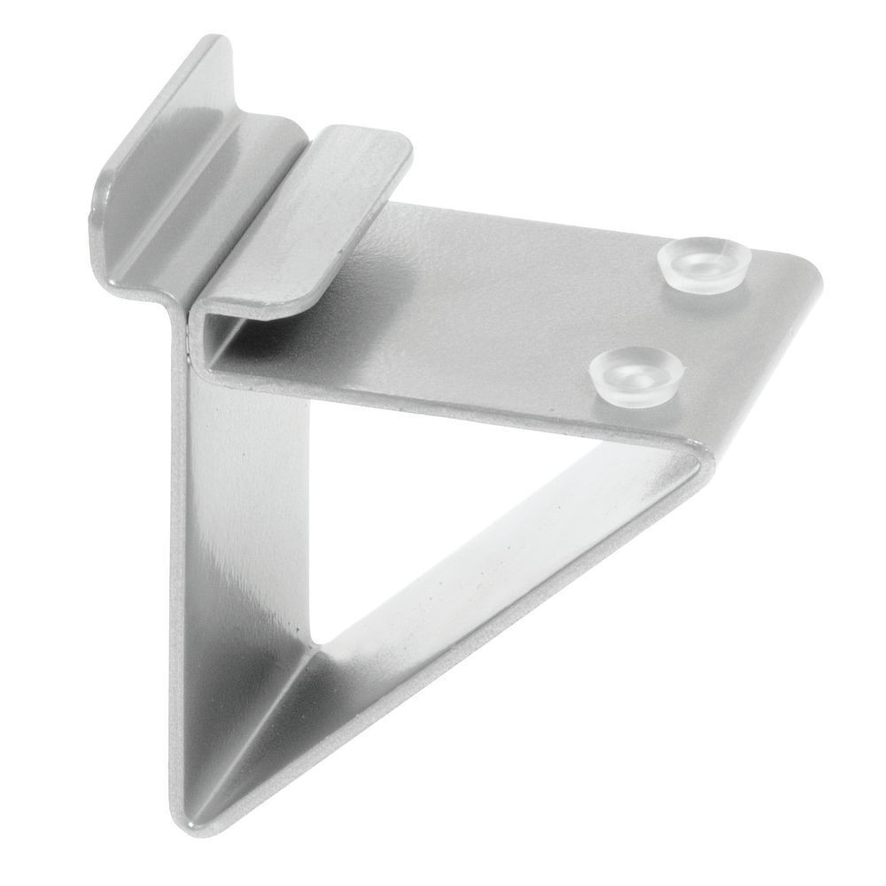 Slatwall Glass Shelf Brackets, Silver