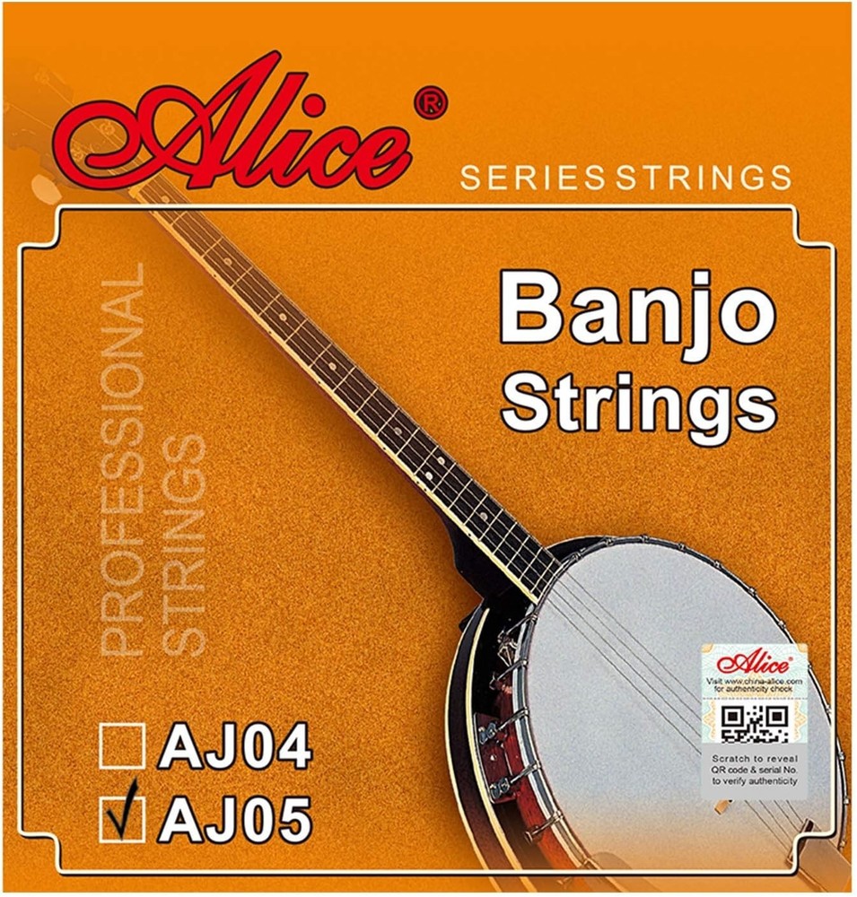 AJ05 Light Gauge 5-String Banjo Strings Set - Silver-Plated for Superior Tone
