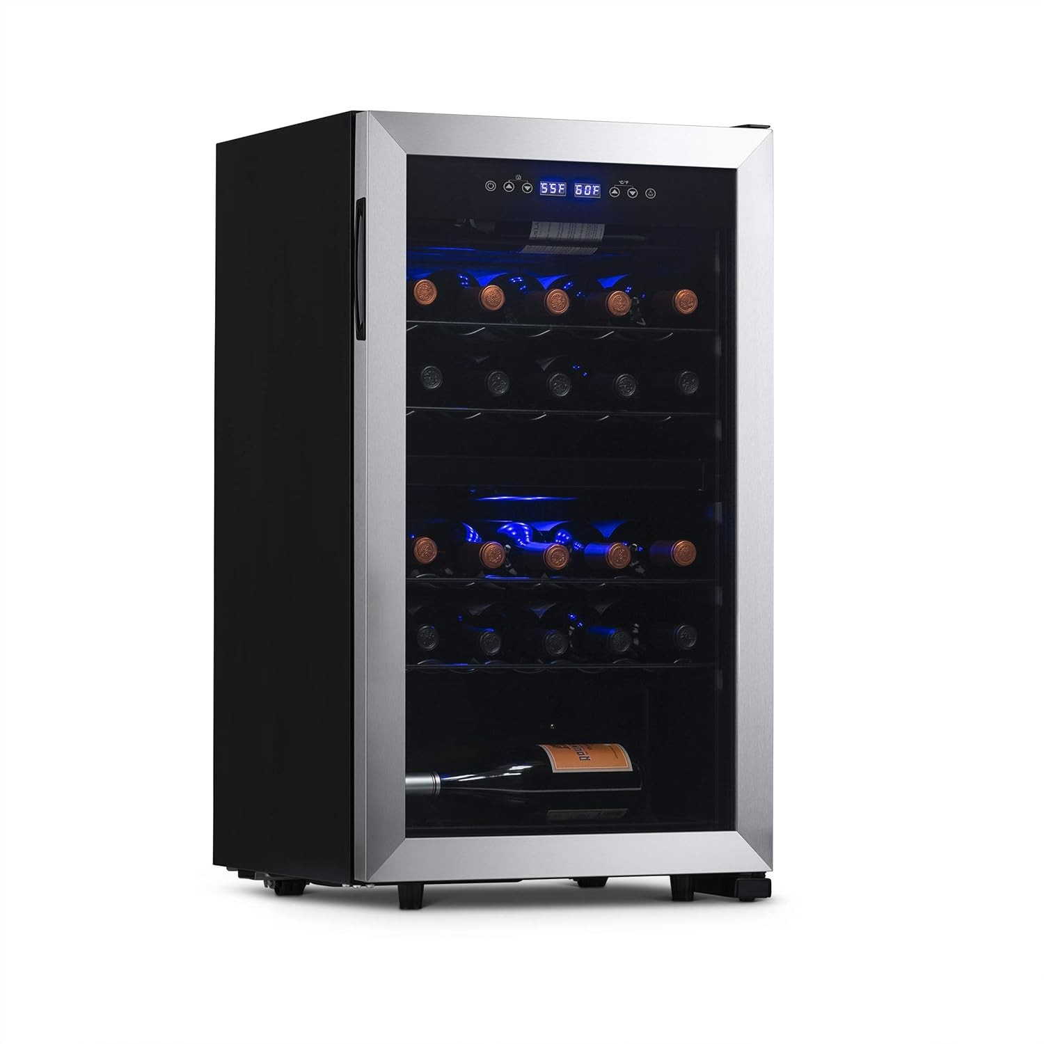Newair NWC028SS01-RB Dual Zone Wine Fridge with Racks - Certified Refurbished