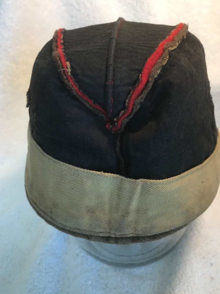 WW2 RCAC Khaki and Red Wedge Cap