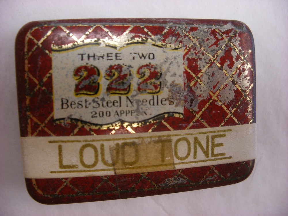 Phonograph Gramophone Needle Tin - Three Two 222 - Empty