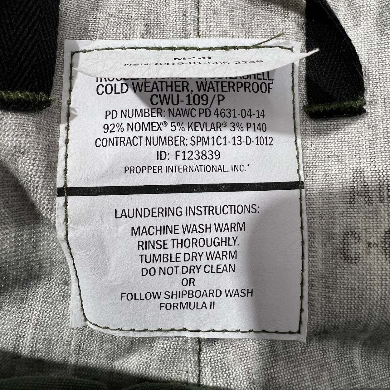 USGI New Outer Shell Nomex Pants CWU-109P Size Medium New W/tags $408