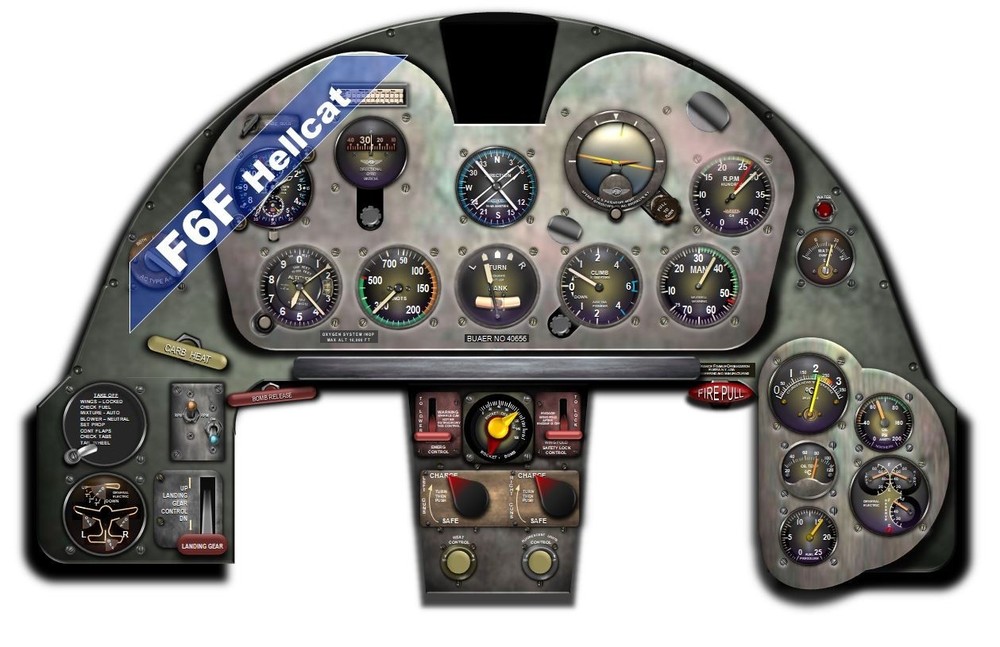 F6F HELLCAT COCKPIT instrument panel CDkit