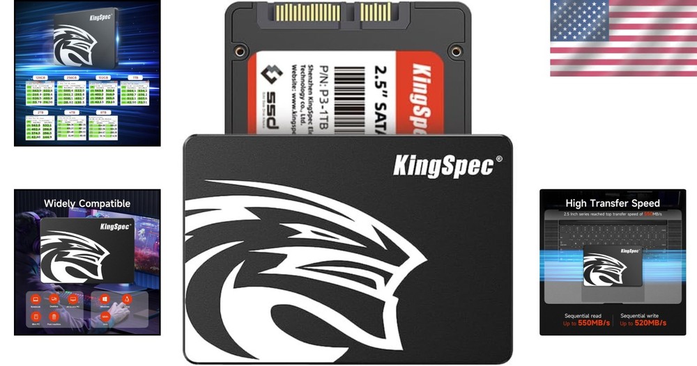 Compact 128GB SATA III Internal SSD - Fast Speeds, Easy Installation, Shockproof