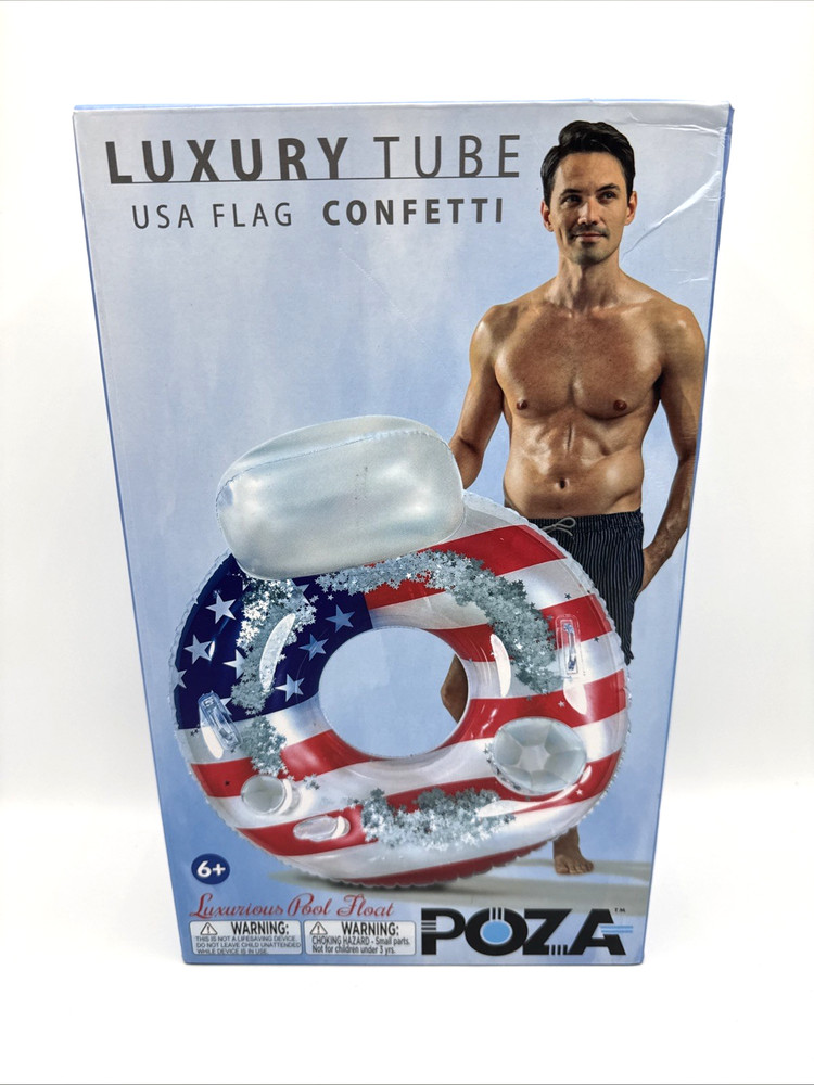 Inflatable USA Flag Pool Float 42 Inch