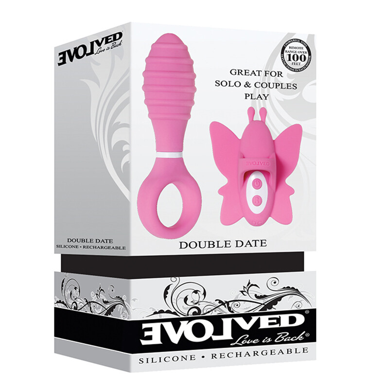 Evolved Double Date Couples Toy Butterfly Vibrator Vibrating butt plug