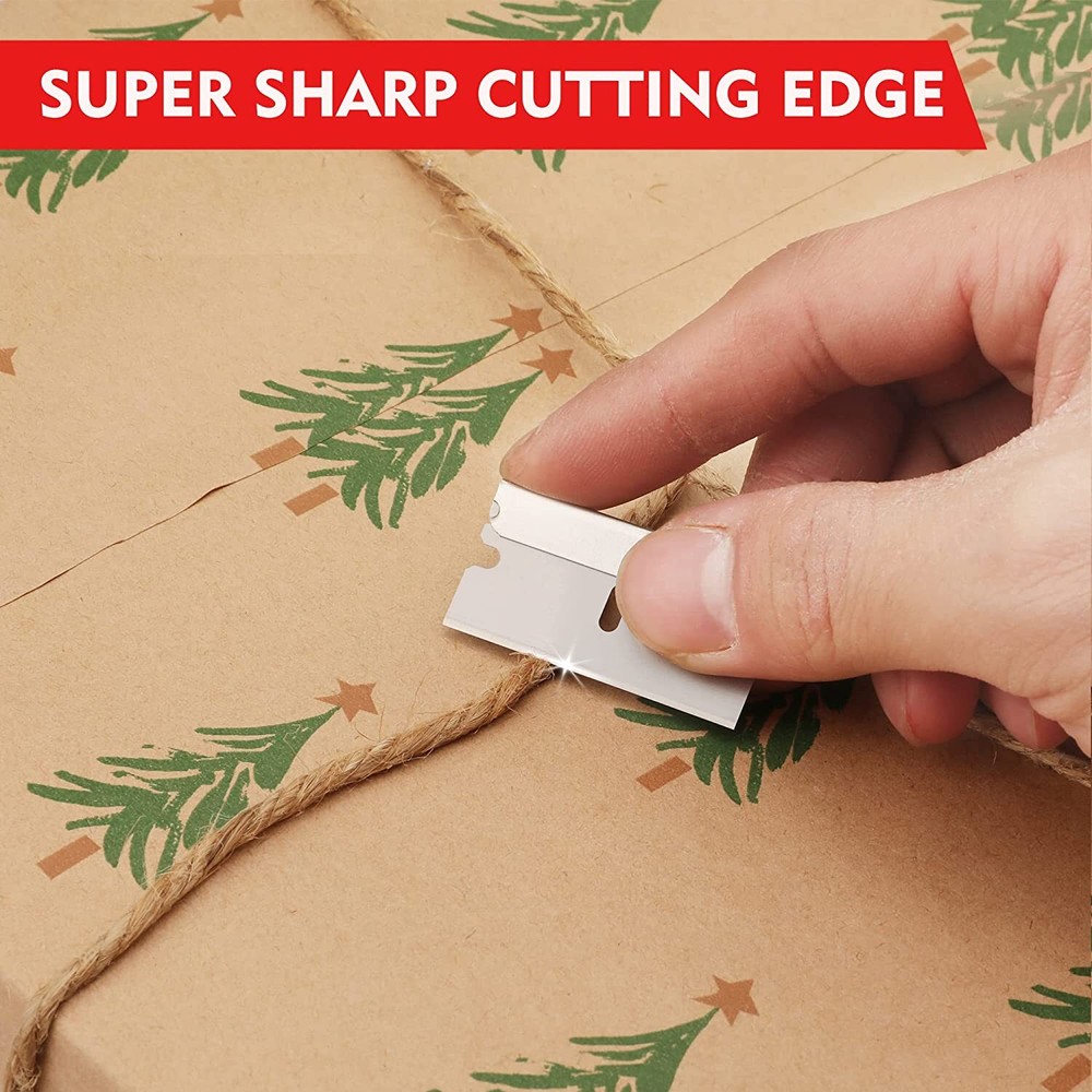 WORKPRO 100PC Single Edge Razor Blades Scraper Razor Blades One Edge Razor Blade