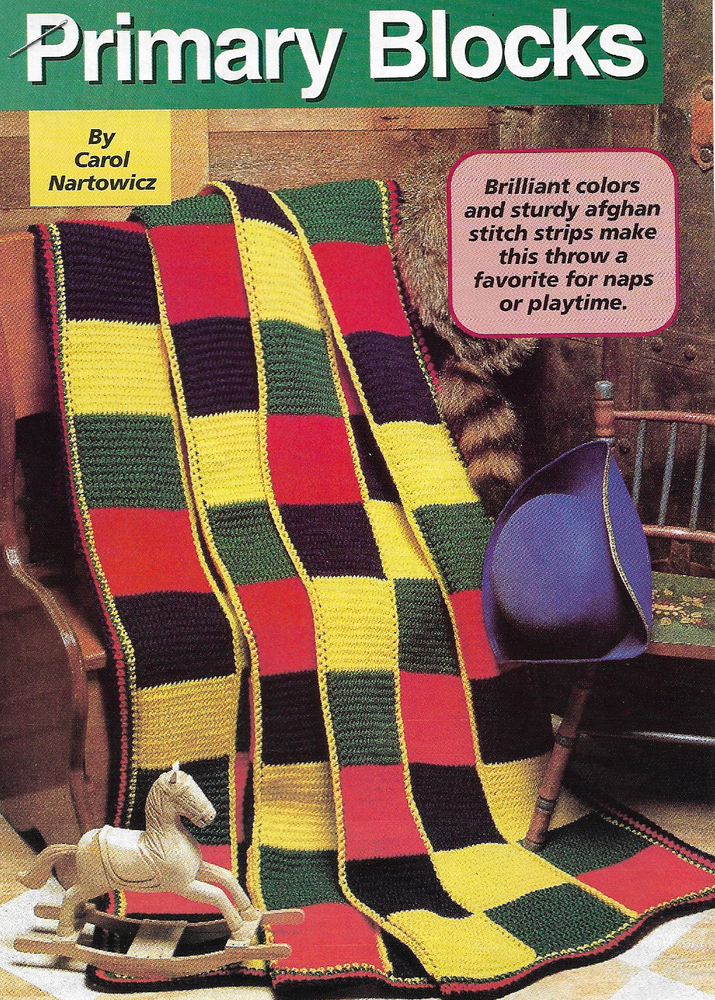 Primary Blocks Afghan crochet pattern instructions